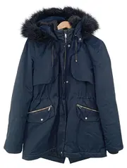 Vorschaubild 1 von Damen Winterjacke Gr. 34/XS Blau mit Kapuze und Fellbesatz Streetwear
