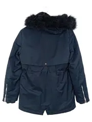 Vorschaubild 2 von Damen Winterjacke Gr. 34/XS Blau mit Kapuze und Fellbesatz Streetwear