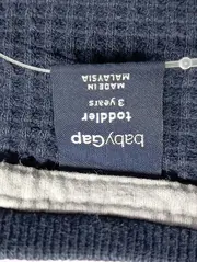 Vorschaubild 3 von Kinder Pullover Gr. 98 Blau Langarm Waffelstrick Logo