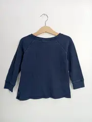 Vorschaubild 2 von Kinder Pullover Gr. 98 Blau Langarm Waffelstrick Logo
