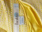 Vorschaubild 3 von Blusenkleid Damen Gr. 40/L Gelb Elegant Strukturmuster Midi