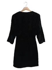 Vorschaubild 2 von & OTHER STORIES Cocktailkleid Damen 34/XS Schwarz Samt Wickelkleid Elegant
