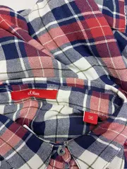 Vorschaubild 3 von Damen Bluse 36/S Kariert Mehrfarbig Viskose Langarm Casual