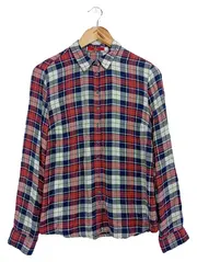 Vorschaubild 1 von Damen Bluse 36/S Kariert Mehrfarbig Viskose Langarm Casual