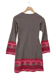 Vorschaubild 2 von Kinder Freizeitkleid Gr. 146 Braun Baumwolle Grafisch Vintage