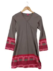 Vorschaubild 1 von Kinder Freizeitkleid Gr. 146 Braun Baumwolle Grafisch Vintage