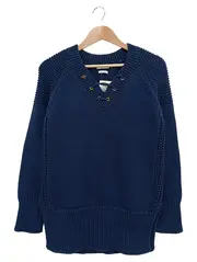 Vorschaubild 1 von Damen Pullover Strickpullover Blau Gr. 38/M Klassisch Casual