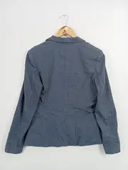 Vorschaubild 2 von Damen Blazer Gestreift Blau Gr. 40/L Casual Sakko