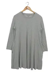 Vorschaubild 1 von Damen Freizeitkleid Gr. 38/M Grau Minimalistisch Jerseykleid