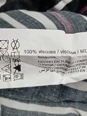 Vorschaubild 4 von Damen Freizeithemd Gr. 38/M Schwarz Gestreift Viskose Langarm