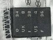 Vorschaubild 4 von Damen T-Shirt Gr. 34/XS Weiß Grafisch Klassisch Elegant Viskose Kurzarm