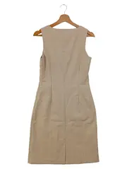 Vorschaubild 2 von Damen Etuikleid Gr. 34/XS Business Kleid Beige Kariert Elegant