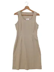 Vorschaubild 1 von Damen Etuikleid Gr. 34/XS Business Kleid Beige Kariert Elegant