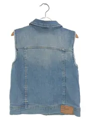 Vorschaubild 2 von Mädchen Leichte Weste Jeansweste Gr. 128 Blau Casual Denim