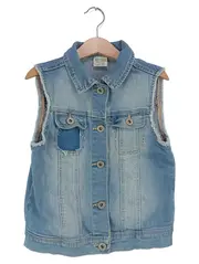 Vorschaubild 1 von Mädchen Leichte Weste Jeansweste Gr. 128 Blau Casual Denim