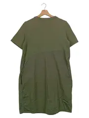 Vorschaubild 2 von Damen Freizeitkleid Gr. 36/S Grün Baumwolle Minimalistisch