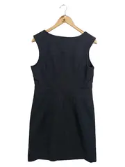 Vorschaubild 2 von Damen Etuikleid Gr. 38/M Schwarz Business Wolle-Mix Elegant