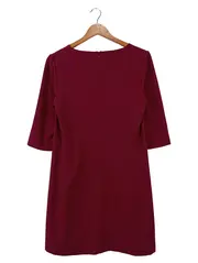 Vorschaubild 2 von Damen Blusenkleid Gr. 40/L Rot Elegant Business Midi