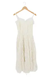 Vorschaubild 1 von Hof Damen Spitzenkleid Weiß Gr. 38/M Elegant Romantisch Midi
