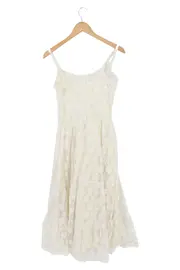 Vorschaubild 2 von Hof Damen Spitzenkleid Weiß Gr. 38/M Elegant Romantisch Midi