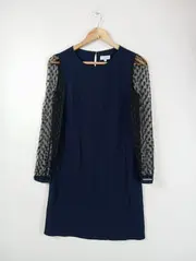 Vorschaubild 2 von CLAUDE PIERLOT Blusenkleid Damen Gr. 36/S Blau Elegant Klassisch Punkte Ärmel