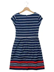 Vorschaubild 2 von Damen Freizeitkleid Gr. 32/XXS Blau Gestreift Maritim