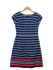 Vorschaubild 1 von Damen Freizeitkleid Gr. 32/XXS Blau Gestreift Maritim