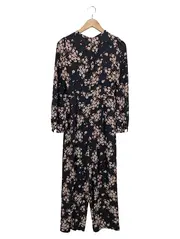 Vorschaubild 2 von Jumpsuit Damen Gr. 34/XS Schwarz Floral Elegant Overall