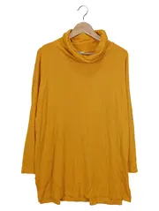 Vorschaubild 1 von Damen Pullover Gr. 42/XL Gelb Rollkragen Casual Basic Modern