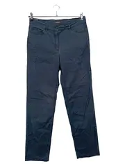 Vorschaubild 1 von Damen Stoffhose Gr. 40/L Blau Casual Klassisch Baumwolle