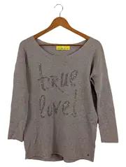 Vorschaubild 1 von LIEBLINGSSTÜCK Damen Pullover 3/4 Arm Grau Meliert Wolle Pailletten S