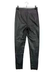 Vorschaubild 2 von Damen Lederhose XS W25 34 Schwarz Casual Modern Reißverschluss