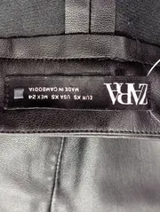 Vorschaubild 3 von Damen Lederhose XS W25 34 Schwarz Casual Modern Reißverschluss