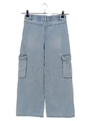 Vorschaubild 2 von Kinder Mädchen Cargohose Jeans 152 Blau Wide Fit Casual