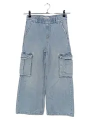 Vorschaubild 1 von Kinder Mädchen Cargohose Jeans 152 Blau Wide Fit Casual