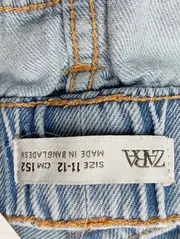 Vorschaubild 3 von Kinder Mädchen Cargohose Jeans 152 Blau Wide Fit Casual