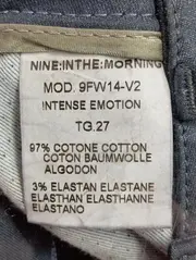 Vorschaubild 4 von Nine in the Morning Damen Skinny Hose Gr. W27/36 Grau Biker-Style