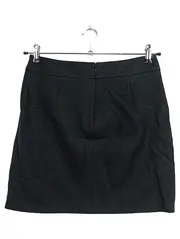 Vorschaubild 2 von Damen Faltenrock Gr. 36/S Schwarz Wolle Klassisch Elegant