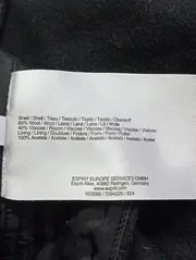 Vorschaubild 4 von Damen Faltenrock Gr. 36/S Schwarz Wolle Klassisch Elegant