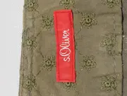 Vorschaubild 3 von A-Linienrock Damen Gr. 40/L Grün Casual Baumwolle Midirock