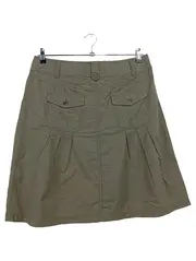 Vorschaubild 2 von A-Linienrock Damen Gr. 40/L Grün Casual Baumwolle Midirock
