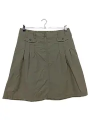Vorschaubild 1 von A-Linienrock Damen Gr. 40/L Grün Casual Baumwolle Midirock