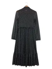 Vorschaubild 2 von TAIFUN Damen Blusenkleid Gr. 36/S Schwarz Punkte Elegant Midi Langarm
