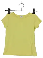 Vorschaubild 1 von Kinder T-Shirt Gelb Gr. 104/110 Basic Kurzarm Baumwolle