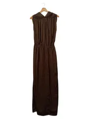 Vorschaubild 2 von Damen Freizeitkleid Maxikleid XS 34 Braun Elegant Bohemian Polyester