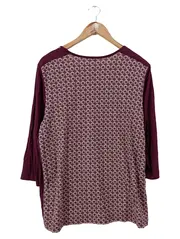 Vorschaubild 3 von Damen Langarmshirt Einheitsgröße Lila Casual Natur Motiv