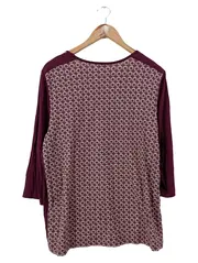 Vorschaubild 2 von Damen Langarmshirt Einheitsgröße Lila Casual Natur Motiv