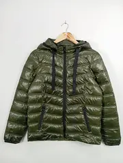 Vorschaubild 2 von Damen Steppjacke Gr. 34;XS Grün Casual mit Kapuze
