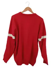 Vorschaubild 2 von Herren Pullover Rot Gr. 52/L Casual Baumwolle Langarm