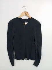 Vorschaubild 2 von SCHUMACHER Damen Strickjacke Schwarz Gr. 38/M Elegant Vintage Viskose